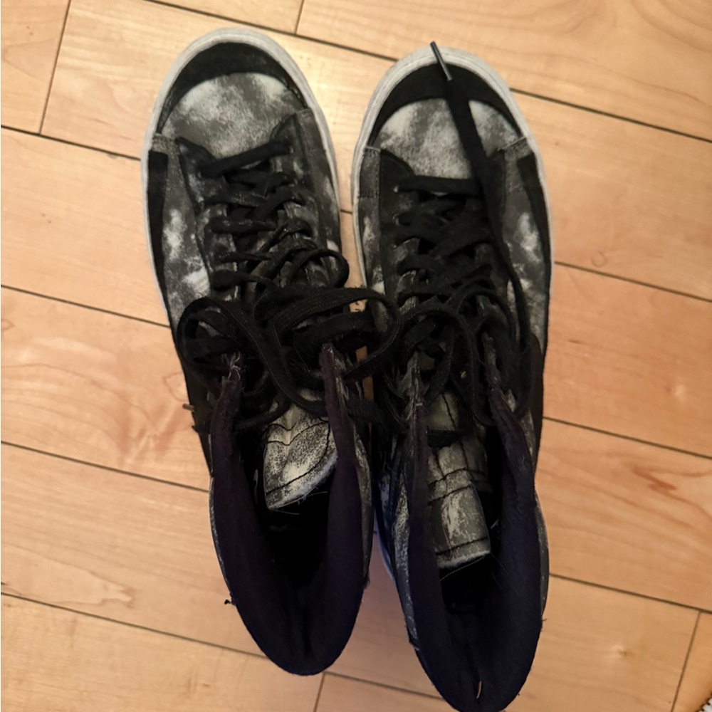 Nike Black and Gray High-Top Sneakers